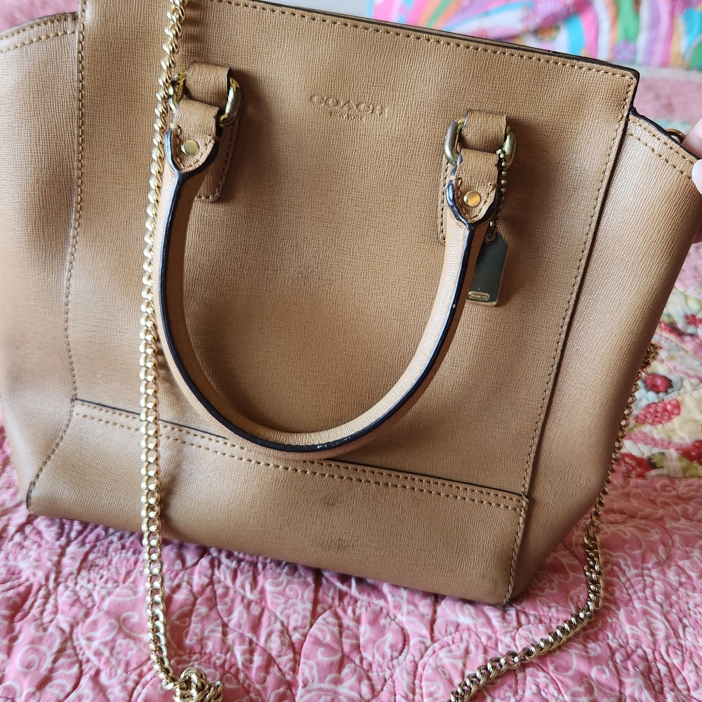 Coach Tan Leather Crossbody Bag